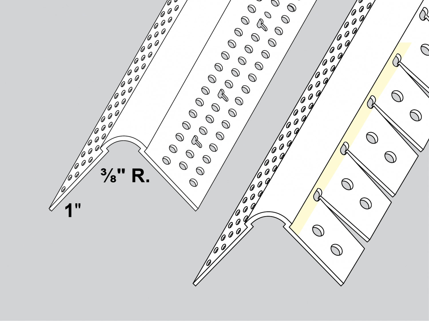 Trim-Tex 350 Esquinero y arco medianos tipo toro