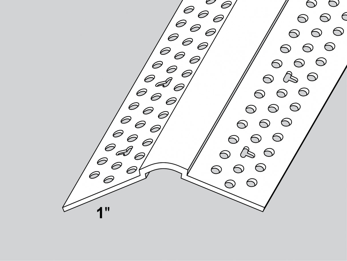 Trim-Tex 350 Esquinero extendido de punta redondeada mediana