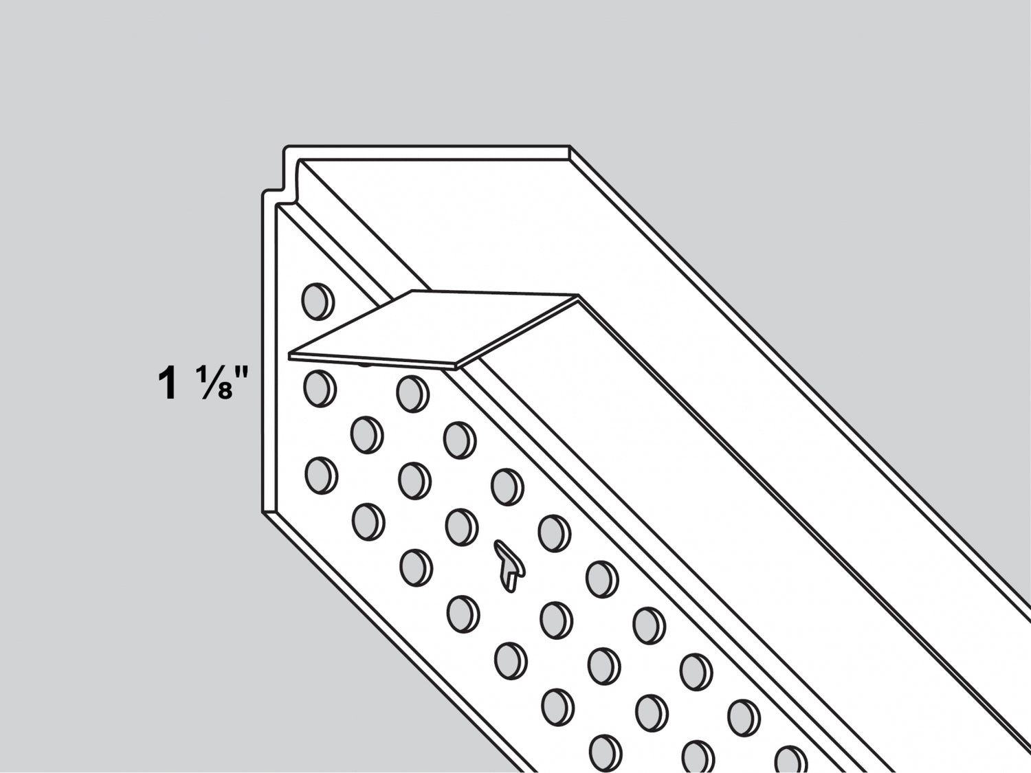 Reborde de barro en techo Trim-Tex