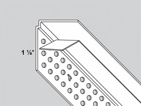 Reborde de barro en techo Trim-Tex