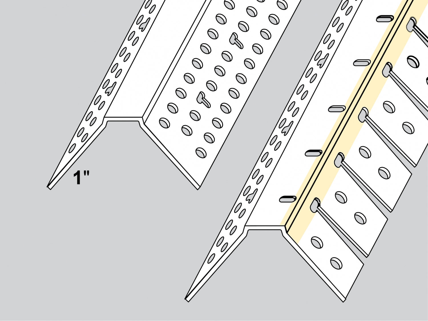 Trim-Tex 350 Bisel mediano y arcada