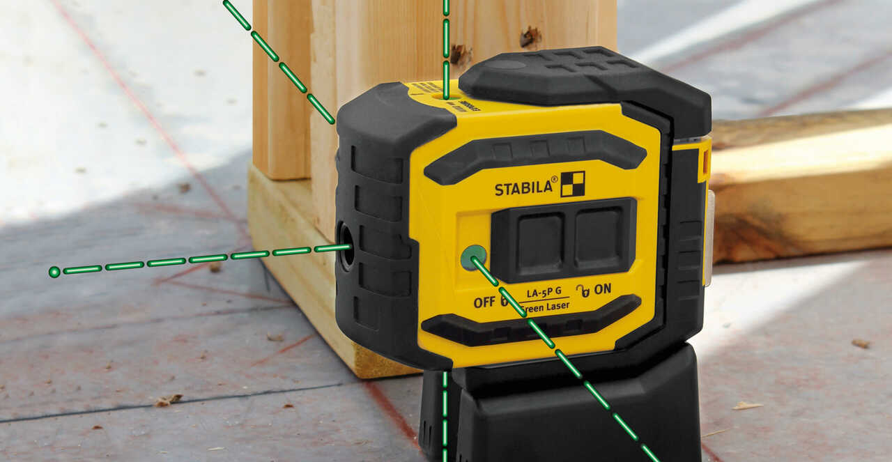 Láser de punto de 5 puntos Stabila LA-5P G Green Beam