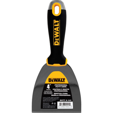 DeWalt DXTT-3-140 - Juego de cuchillos para juntas de 4 piezas de acero inoxidable con mangos de agarre suave