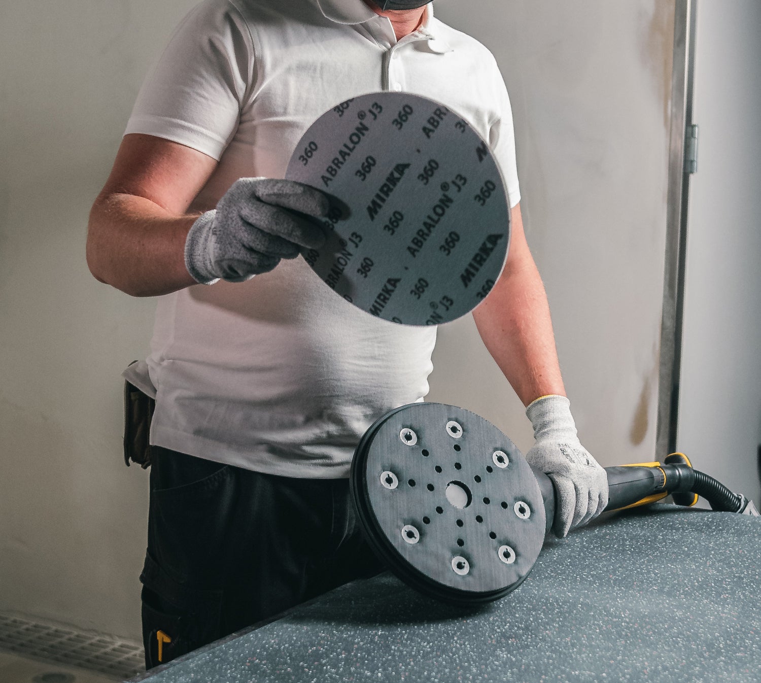 Mirka LEROS-S Lijadora compacta para paneles de yeso de 9" con bolsa de transporte (MIW95021BAUS)