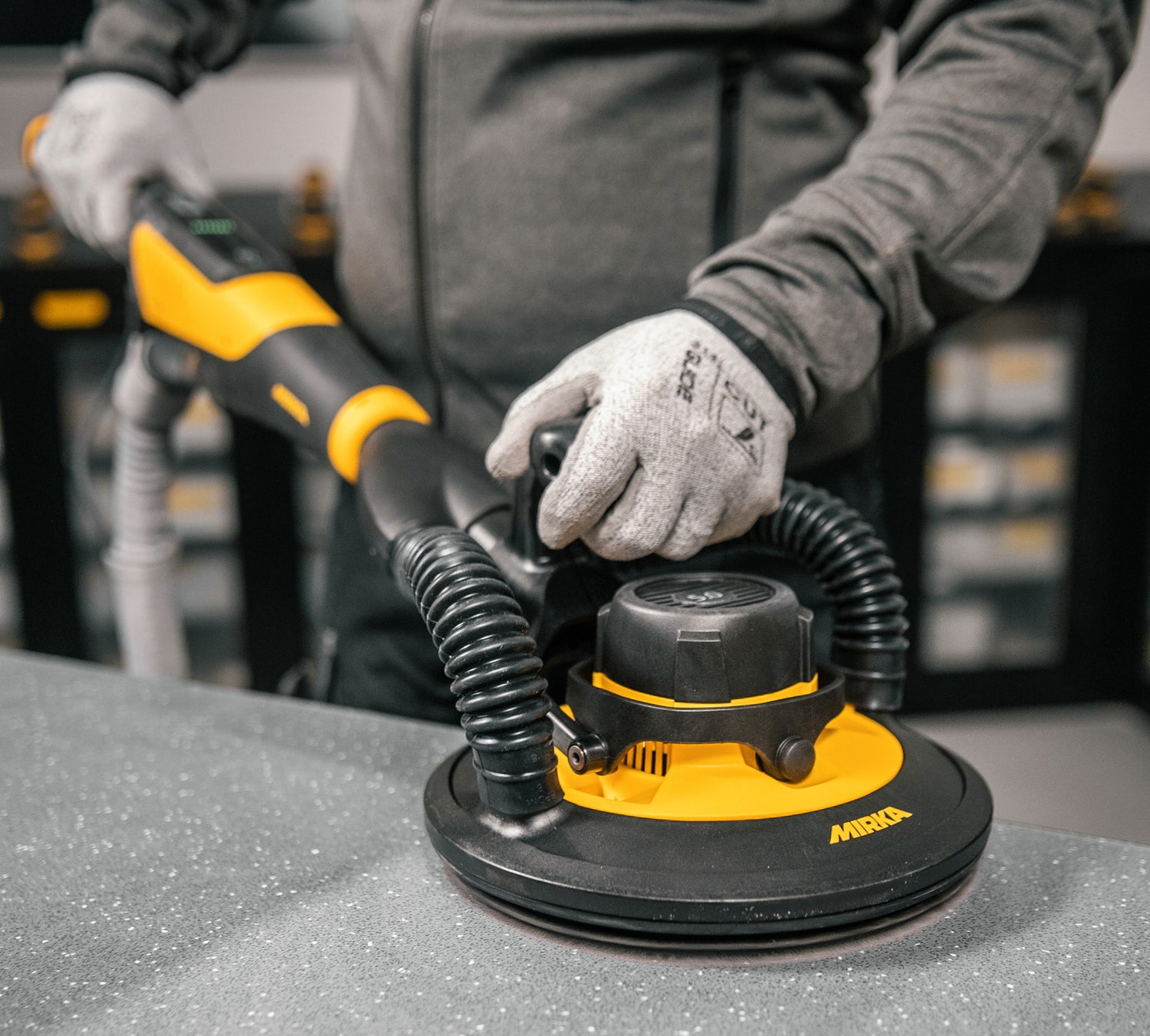 Mirka LEROS-S Lijadora compacta para paneles de yeso de 9" con bolsa de transporte (MIW95021BAUS)