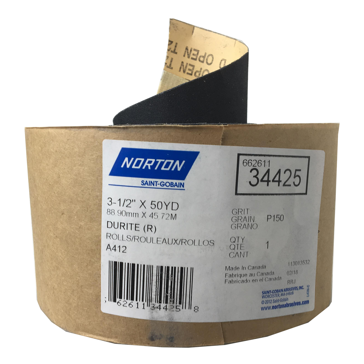 Norton 3-1/2″ x 50 Yard WallSand Papel de lija