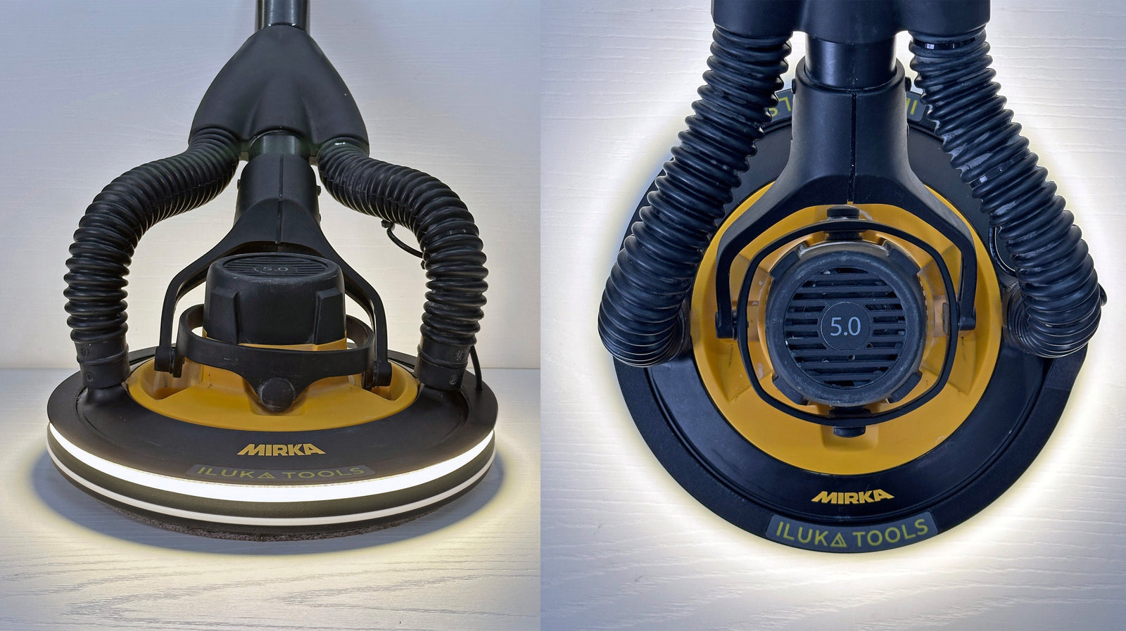 Halo Sanding Light attached on a Mirka Leros