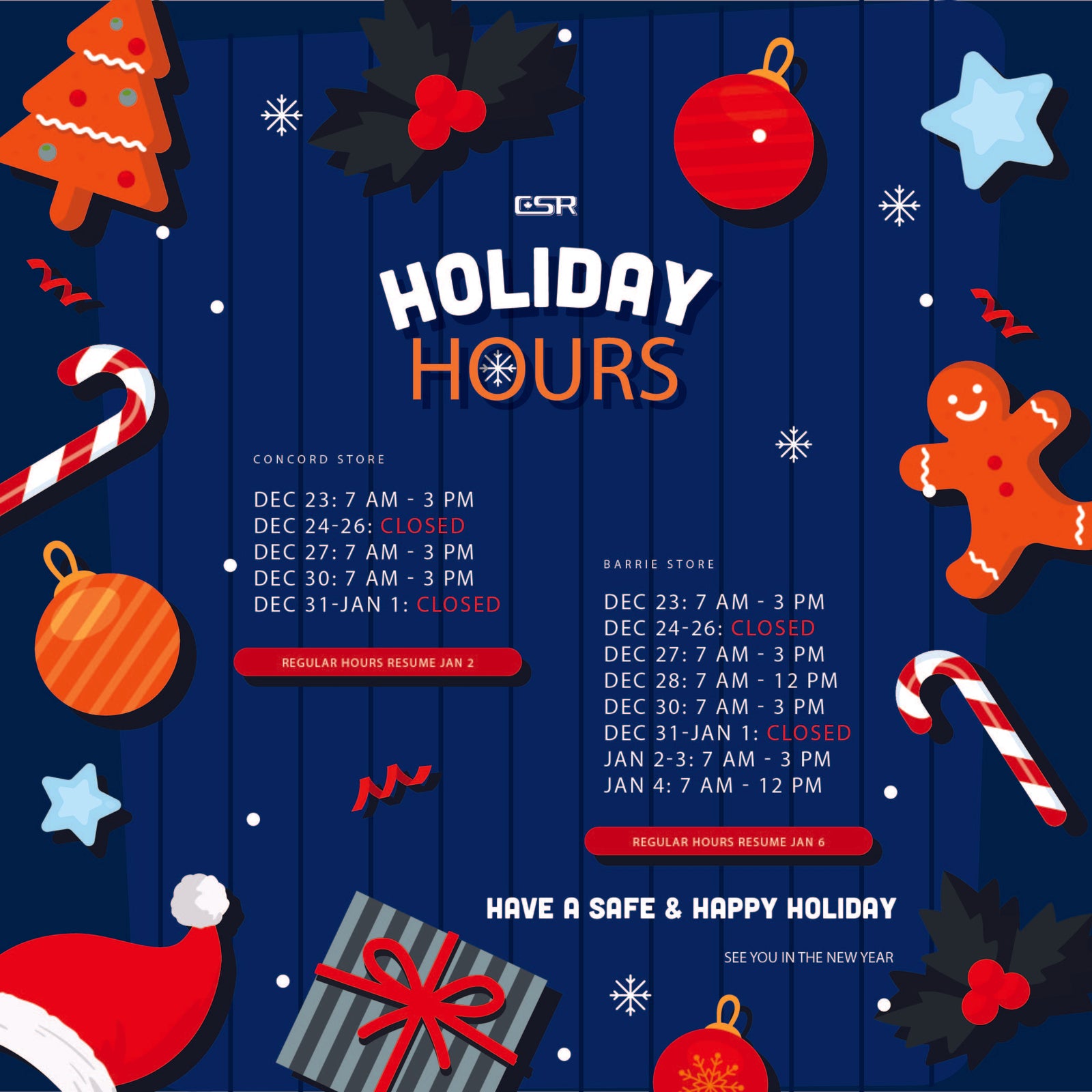 Holiday Hours 2024