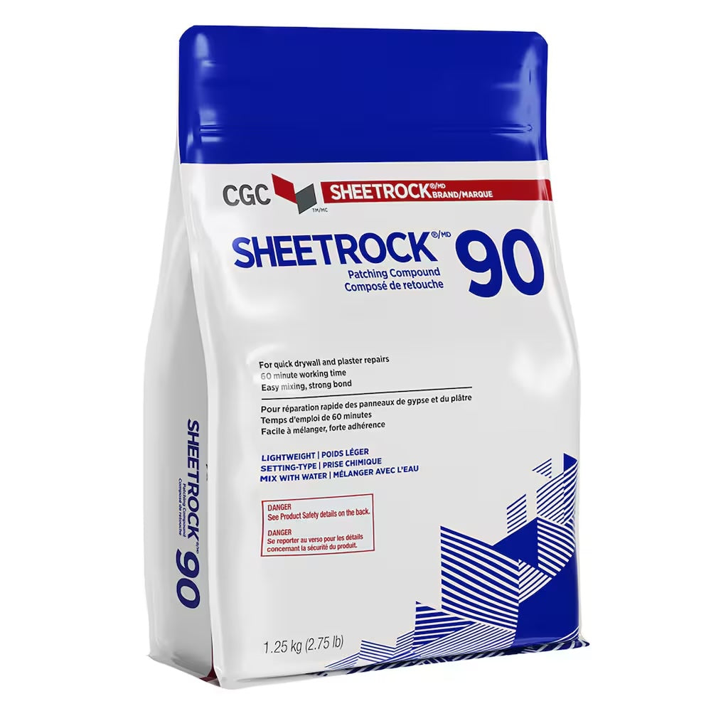 CGC Sheetrock 90 Patching Compound For Drywall & Plaster Repair (1.25 kg Bag)
