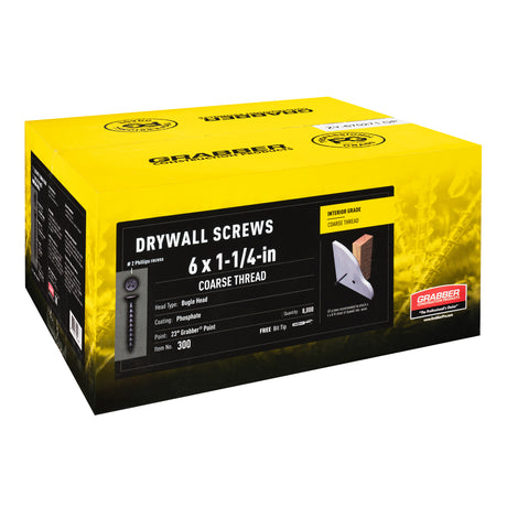 Grabber Drywall to Wood Screws - Bugle Head - Coarse Thread