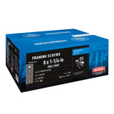 Vis d'encadrement Grabber Wafer, pointe perceuse, zinc transparent