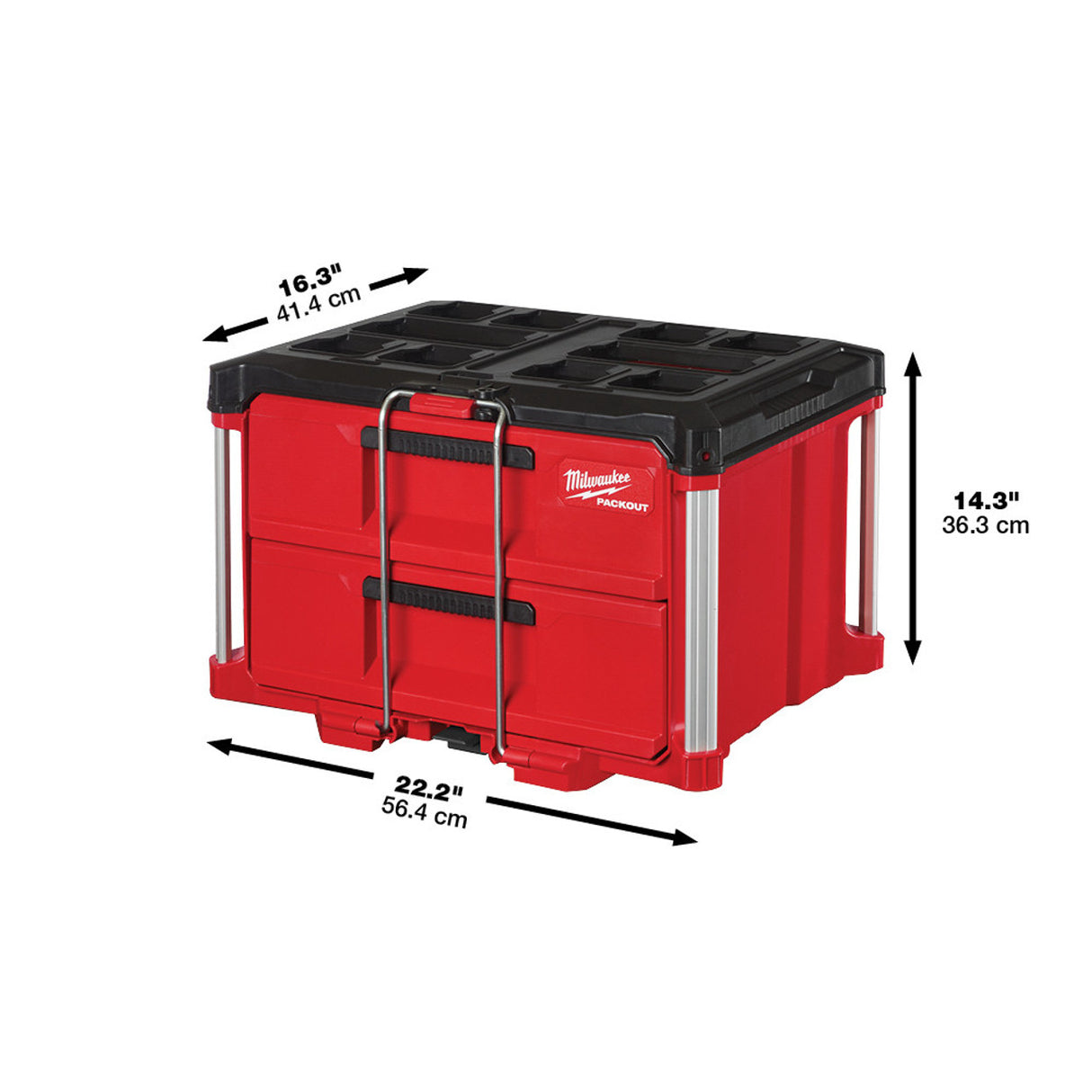 Milwaukee 48-22-8442 PACKOUT Caja de herramientas de 2 cajones