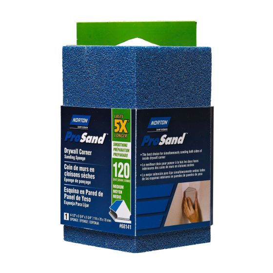 Norton ProSand Drywall Corner Sanding Sponge - Medium (120-Grit)