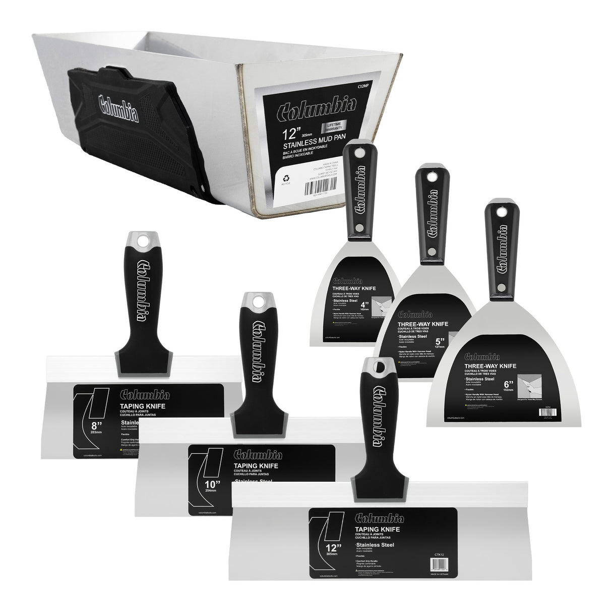 Columbia Full Semi-Automatic Taping Tool and Sanding Set with Bonus Hand Tool Set