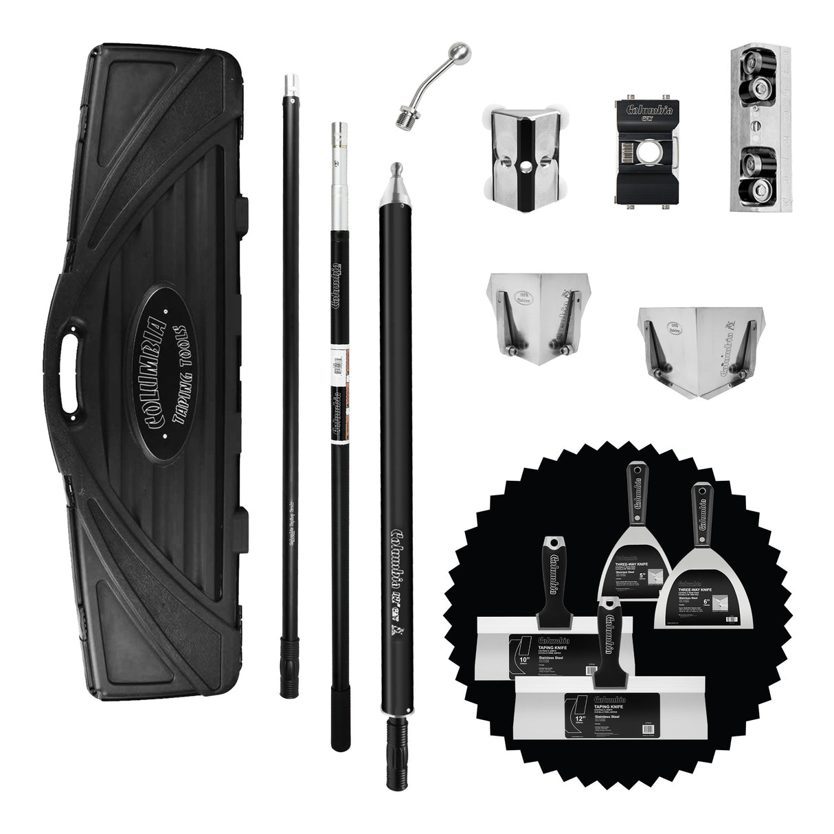 Ensemble d'outils de pose de ruban semi-automatique Columbia avec ensemble d'outils à main en prime