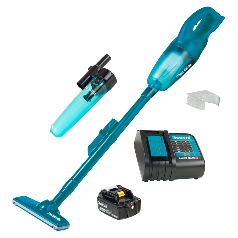 Makita DCL180SFX2 18V LXT Cordless 650ml Vacuum Cleaner w/Cyclone Attachment, Teal (3.0Ah Kit)