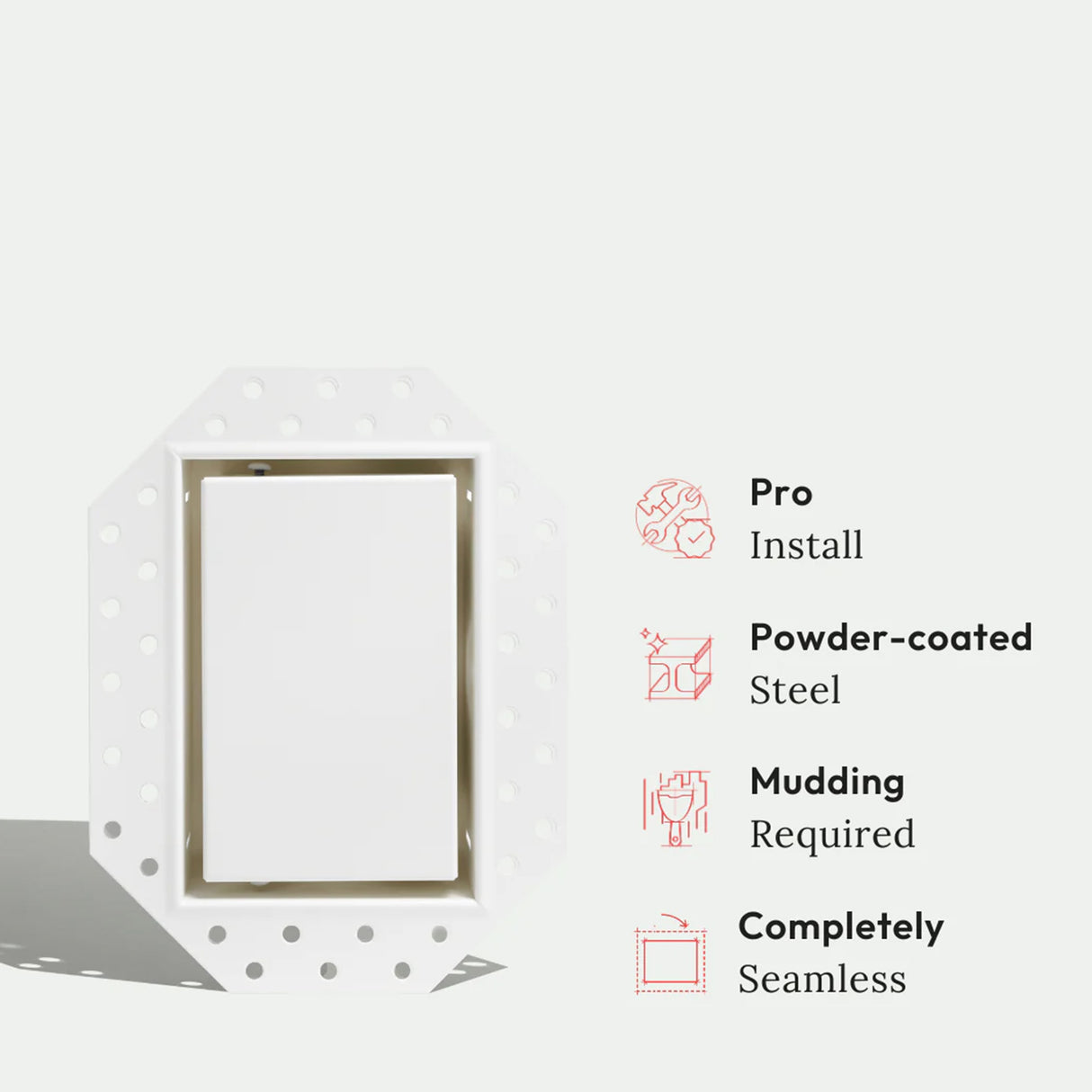 Montaje de receptáculo invisible para paneles de yeso Fittes [Luxe]