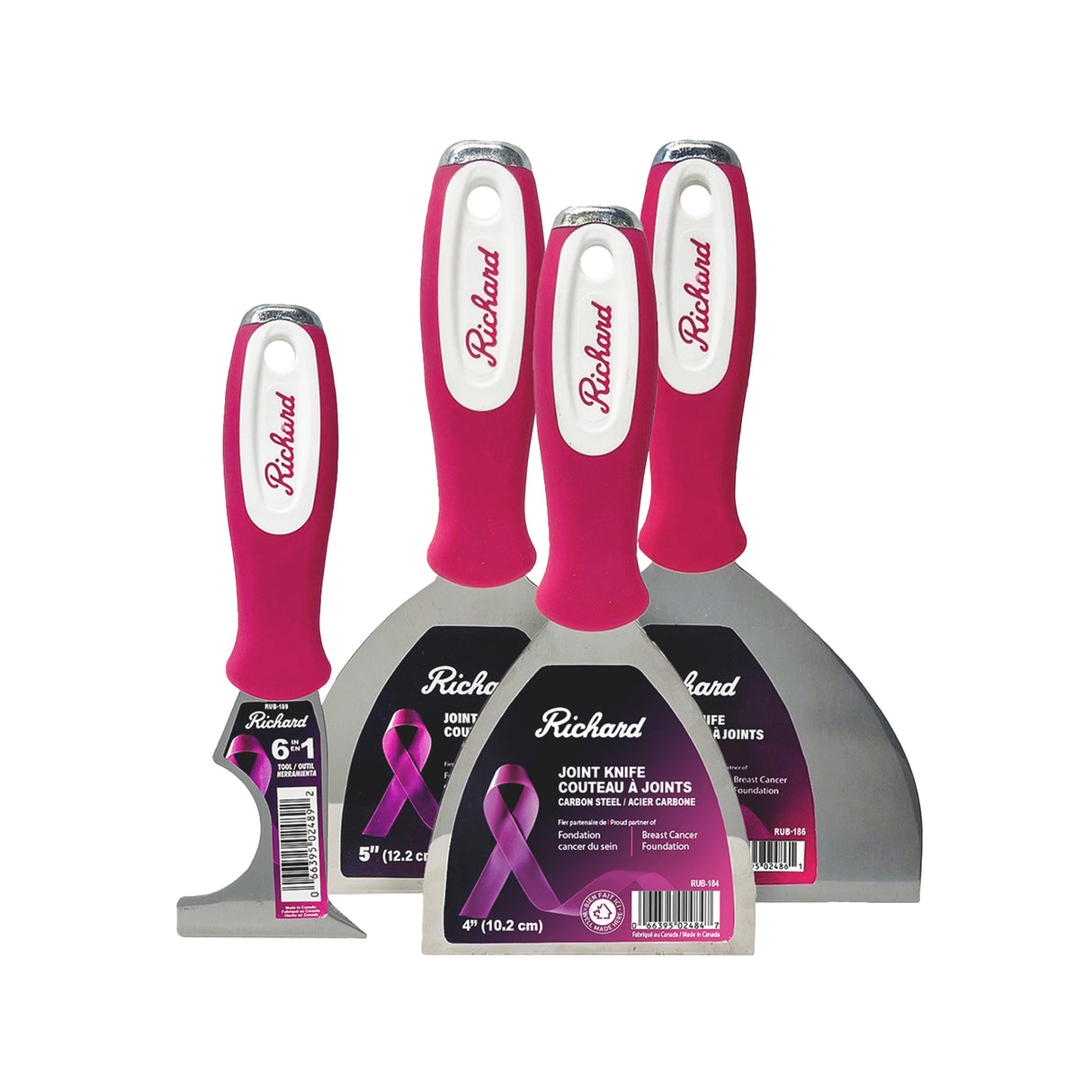 Richard 4 Piece Limited Edition Breast Cancer Awareness Carbon Steel Ergo-Grip Joint Knife Set