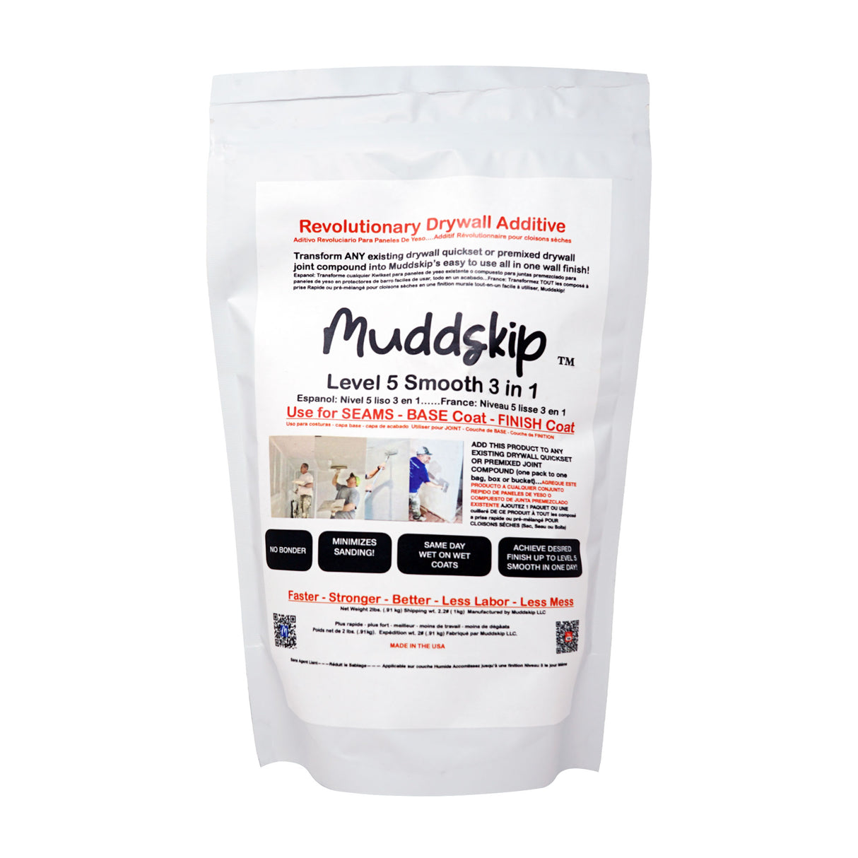 Muddskip Level 5 Smooth 3-in-1 Drywall Additive