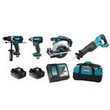 Makita DLX4058M 18V (4.0 Ah) LXT 4 kit combinado de herramientas