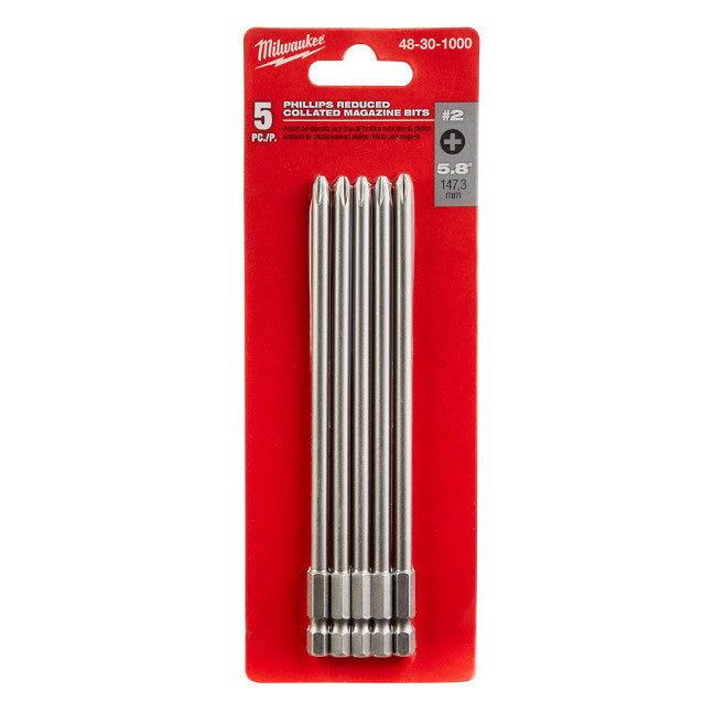 Milwaukee 48-30-1000 Phillips Reduced Collated Magazine Bits 5-Pack