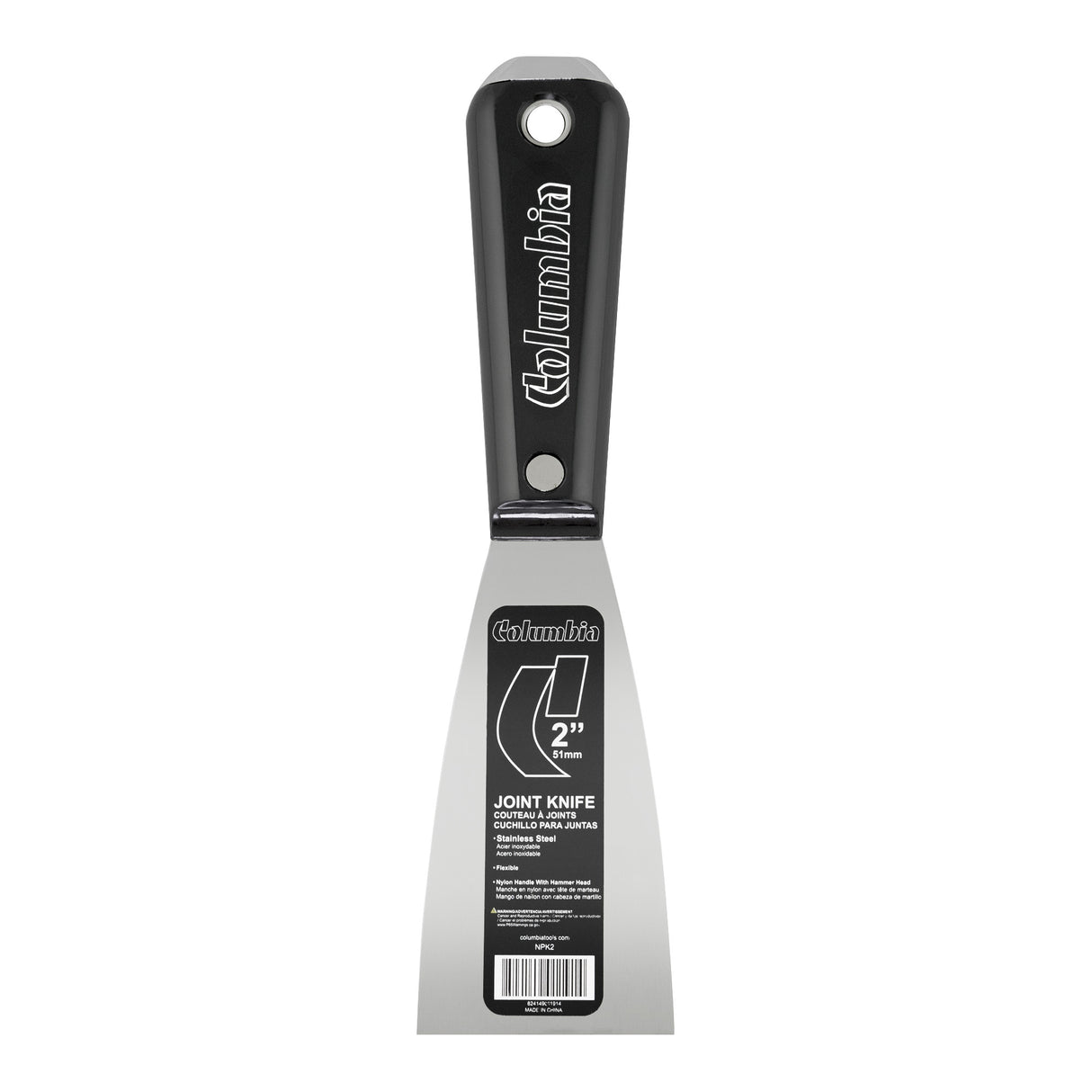 Columbia Complete Stainless Steel Putty Knife Set with Bucket