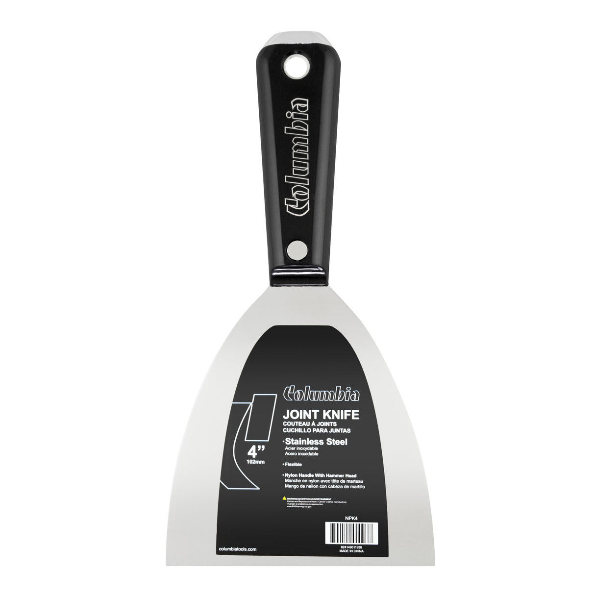 Columbia Complete Stainless Steel Putty Knife Set with Bucket