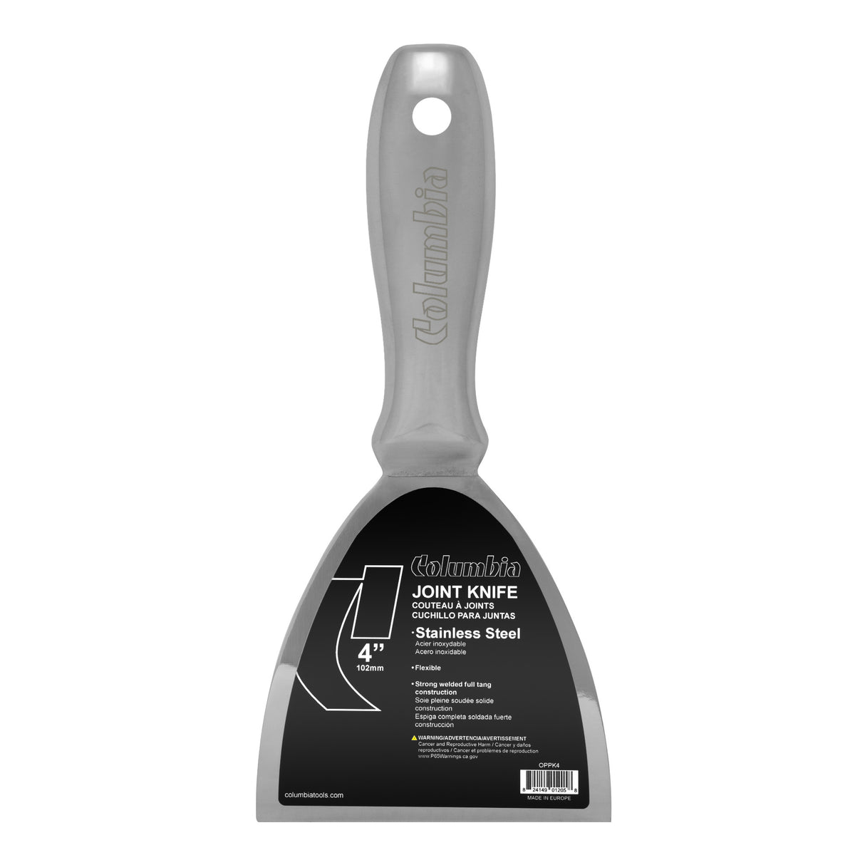 Couteaux à mastic monobloc en acier inoxydable Columbia