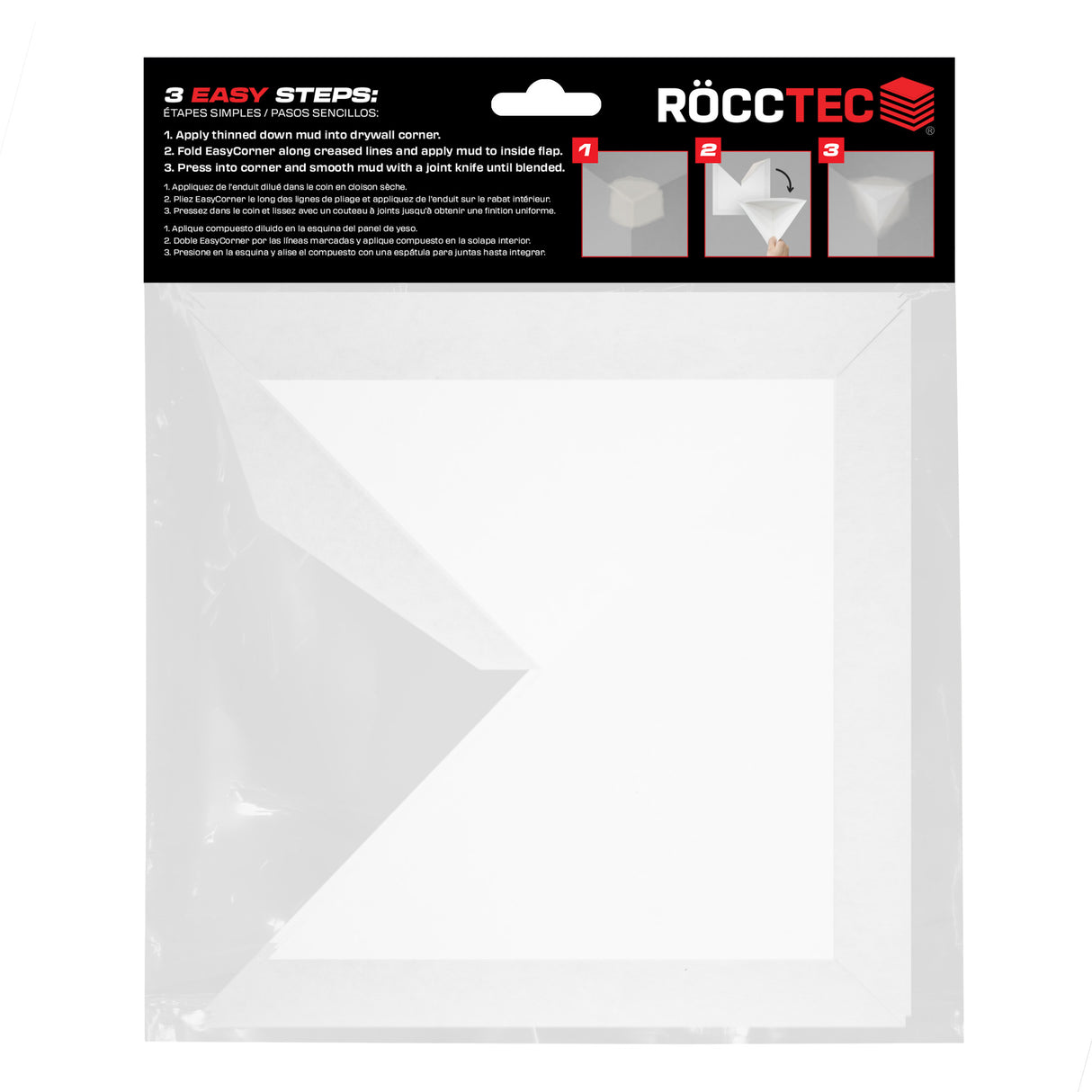 Reparación de esquinas de paneles de yeso con RoccTec Corner Aid