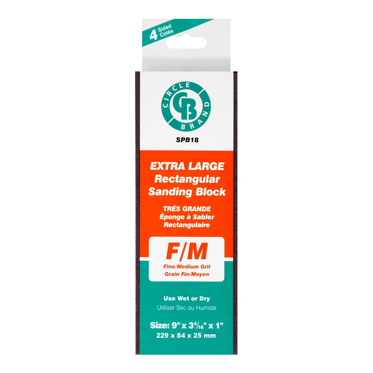 Circle Brand Extra Large Rectangular Sanding Sponge - Fine/Medium