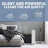 GermGuardian AC5350 Elite 4-in-1 Air Purifier with HEPA Filter UV-C Sanitizer and Odor Reduction, 28-Inch Digital Tower (white)