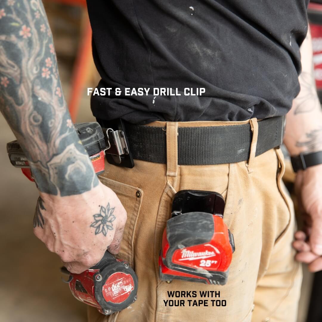 Holstery DriverMaster Pro - Clip-On Holster for Drills, Impacts, and Nailers