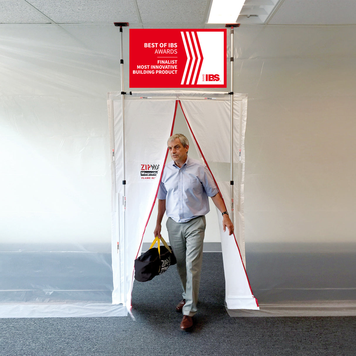 Kit de puerta magnética ZipWall® MDK para barrera antipolvo