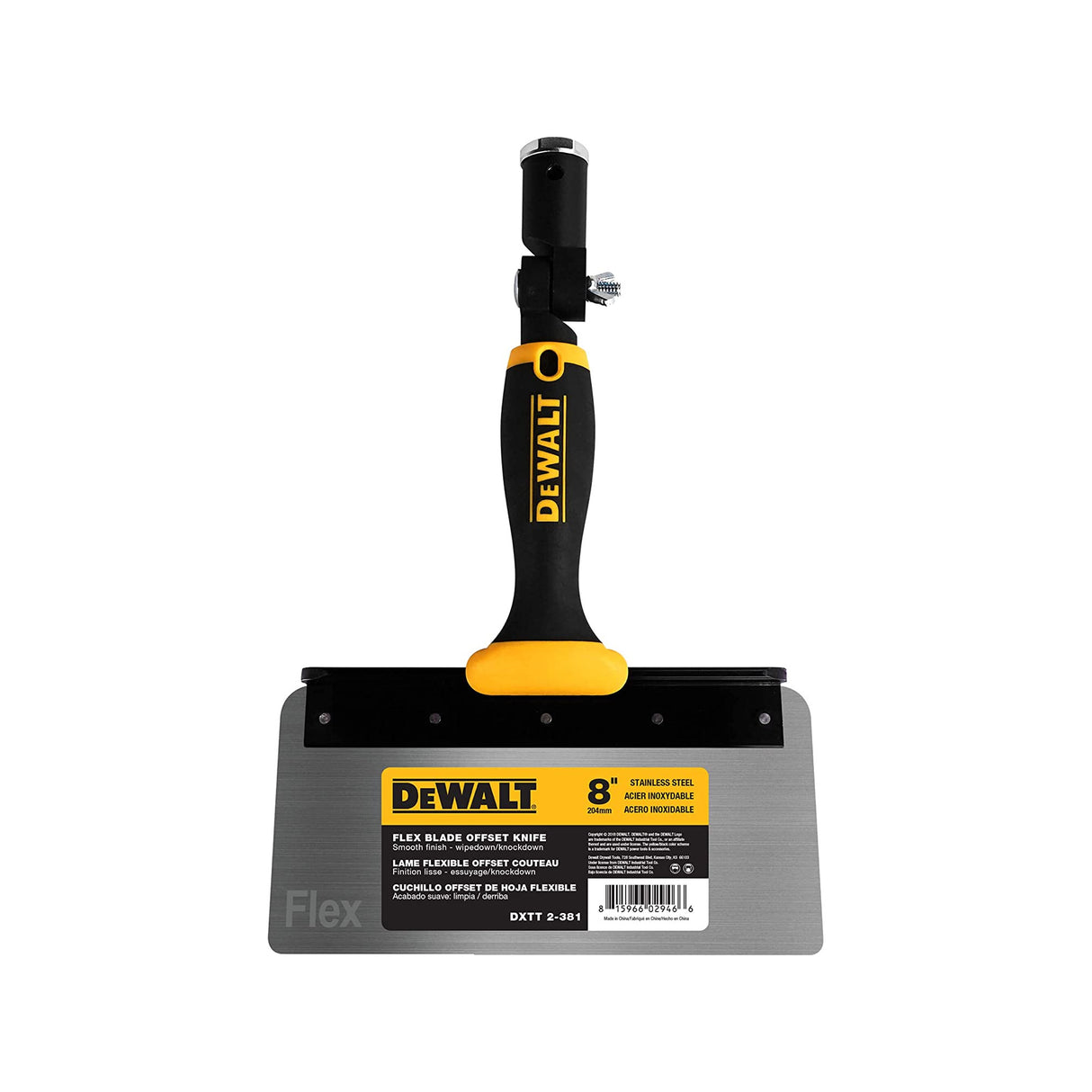 DeWalt Stainless Steel Flex Offset Knife with Soft Grip Handle