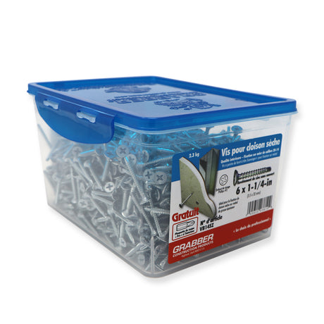 Grabber Drill Point Drywall Screws - Scavenger Head - Clear Zinc