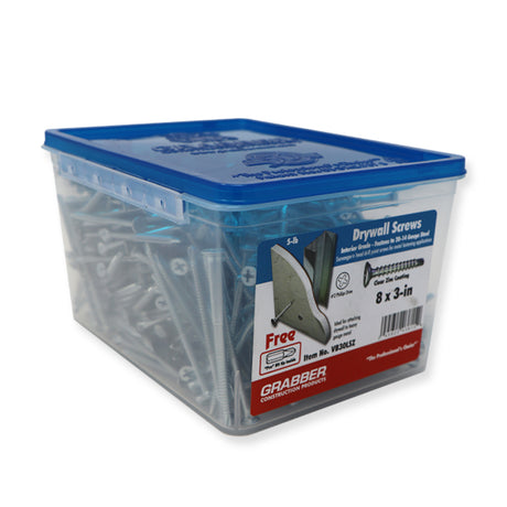 Grabber Drill Point Drywall Screws - Scavenger Head - Clear Zinc