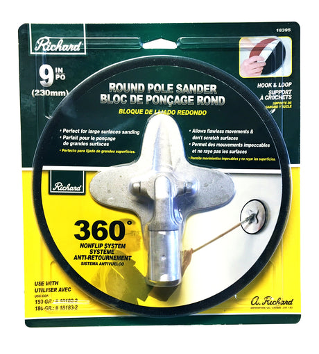 Richard 9" Round Pole Sander with Velcro