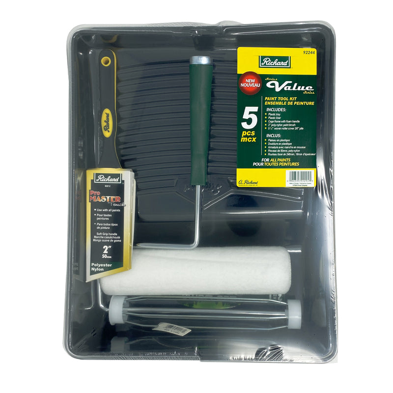 Richard 9 1/2" x 3/8" Nap Value Series Paint Roller and Tool Kit