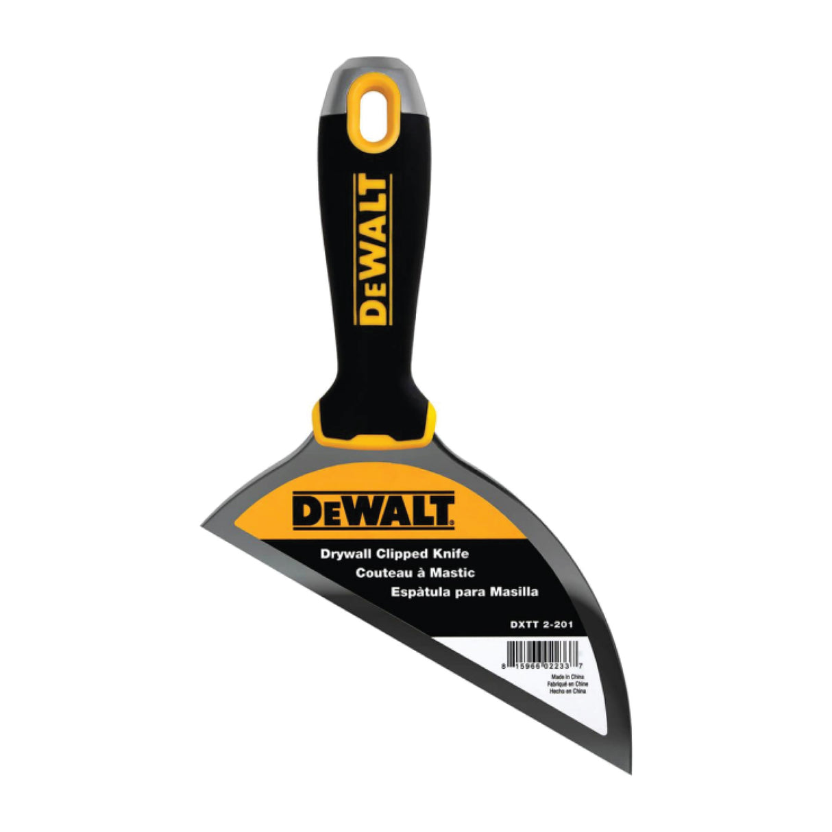 Masilla de acero inoxidable personalizado DeWalt/cuchillo de acabado con mango de agarre suave