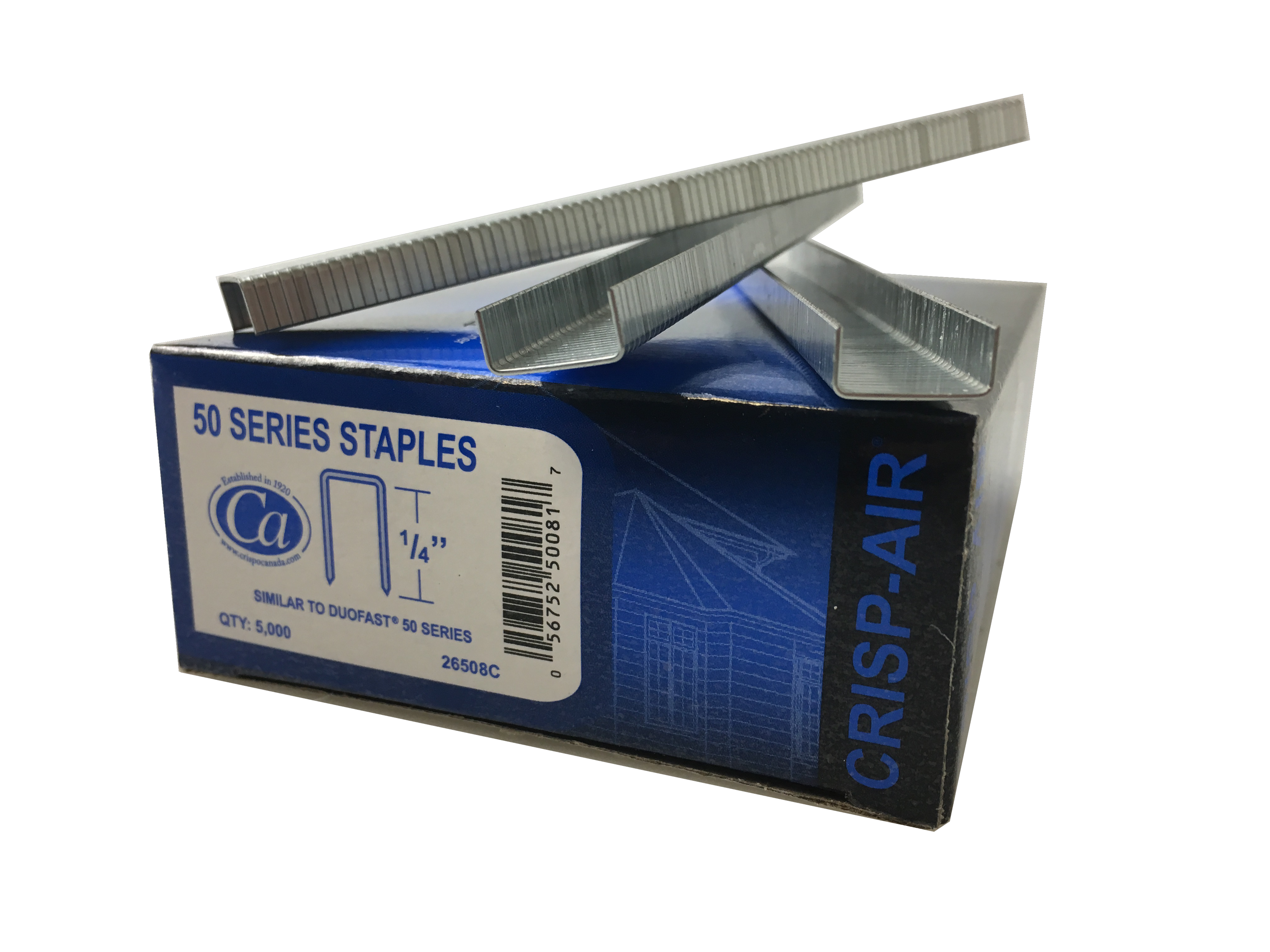 Grapas Crisp-Air 1/4" Duofast 508 - Caja de 20 Cajas (5M/Caja)