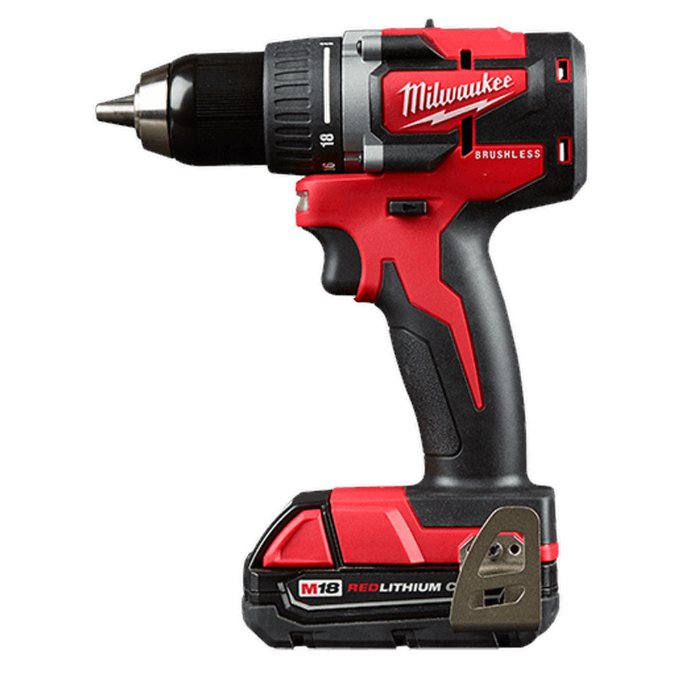 Milwaukee 2892-22CT M18 Kit combiné de perceuse sans balais et de tournevis à percussion