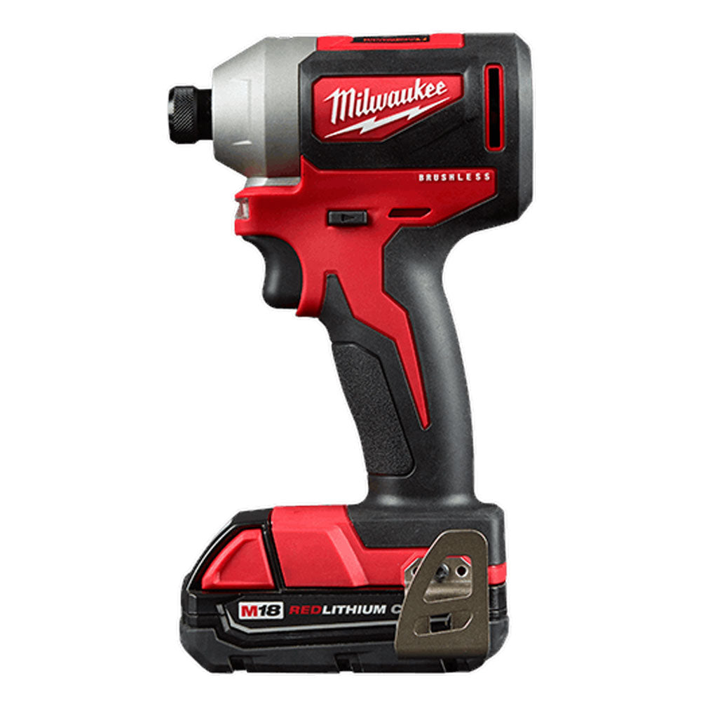 Milwaukee 2892-22CT M18 Kit combiné de perceuse sans balais et de tournevis à percussion