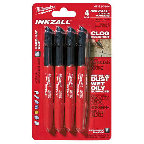 Milwaukee Inkzall Black Fine Point Markers