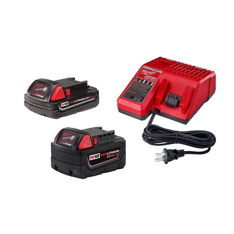 Milwaukee 48-59-1852C M18 RedLithium XC 5.0Ah and CP 2.0Ah Starter Kit