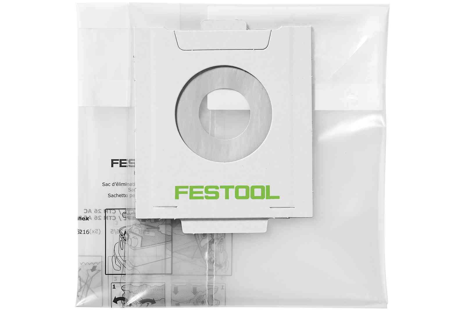 Festool Bolsas desechables para polvo ENS-CT 48 AC/5 - Paquete de 5