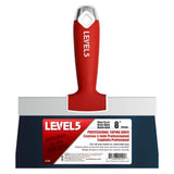 LEVEL5 8" Blue Steel Taping Knife with Soft Grip Handle 5-124