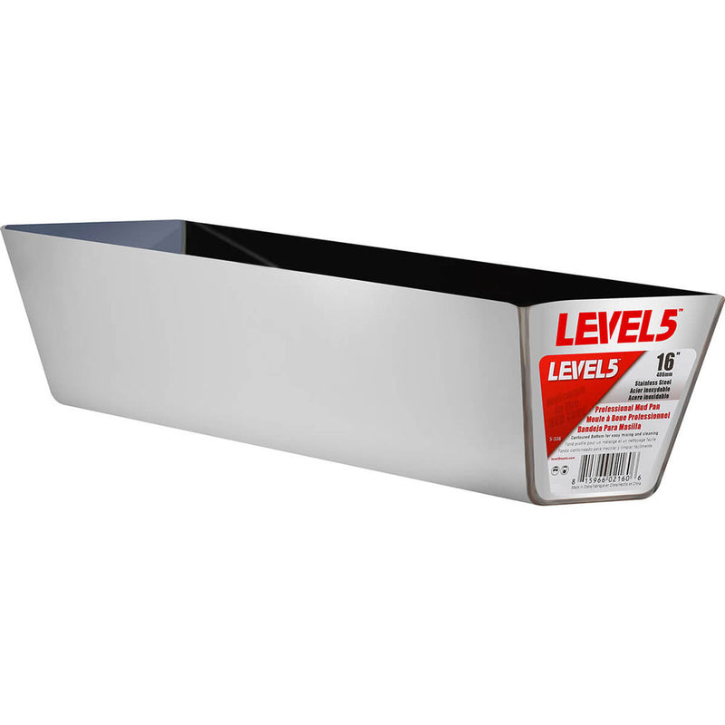 Level 5 16" Stainless Steel Mud Pan | SKU