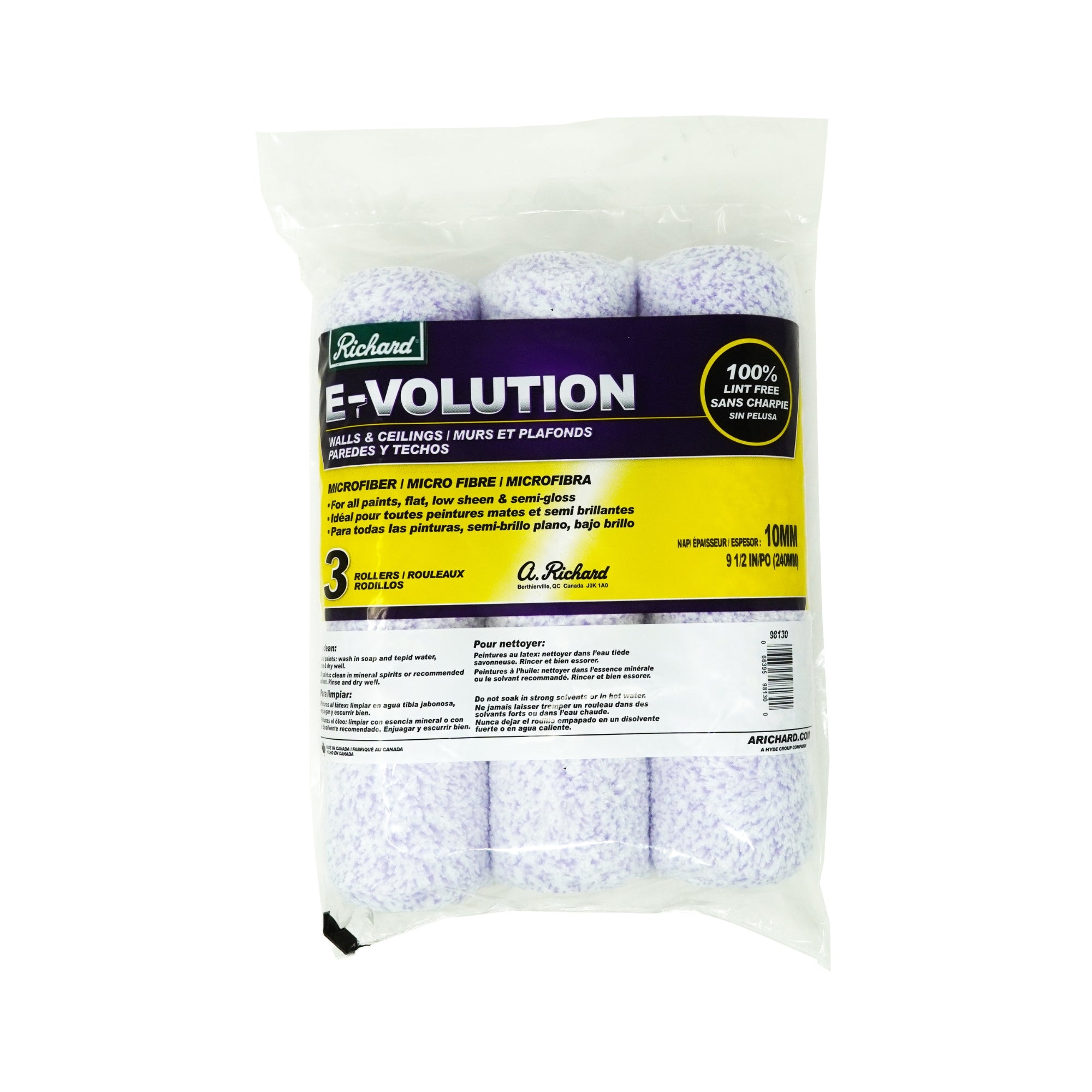 Richard 3-Pack 9 1/2" E-Volution Walls & Ceiling Rollers - 98130