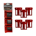 StealthMounts Battery Mounts for Milwaukee M18 - Red - 6 Pack BM-MW18-RED-6