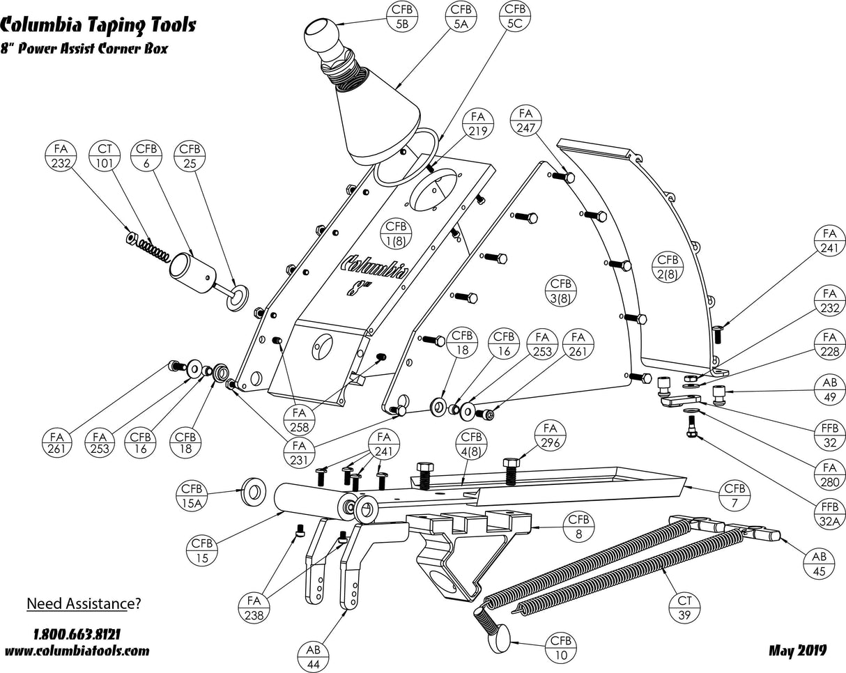 Columbia Corner Flusher Box Repair Parts